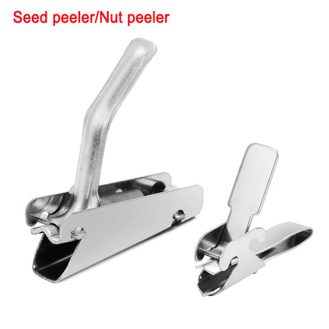 Pelador de acero inoxidable para frutos secos, abridor de nueces, pinza para pelar, melón, semillas, accesorios de herramientas de cocina ► Foto 1/6