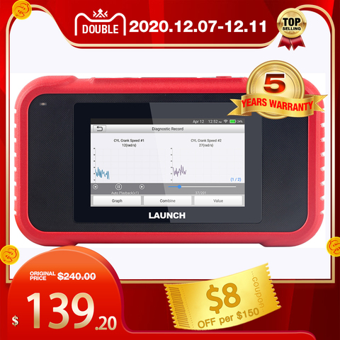 Nueva herramienta de diagnóstico automotriz para Escáner de coche Lauch X431 CRP123E OBD2 cuatro sistemas CRP123 actualización PK Creader VII + CRP123x ► Foto 1/6