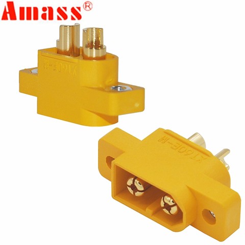 2 uds. XT60E-M conector enchufe macho conector montable piezas multicóptero tablero fijo DIY piezas de repuesto para modelos RC 40% de descuento ► Foto 1/6