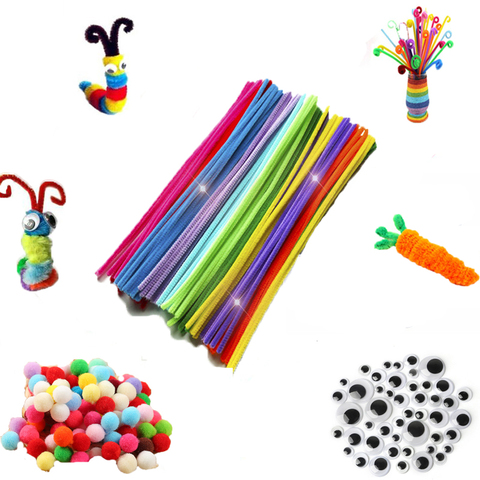 Limpiadores con puntas de chenilla para tubos hechos a mano, Material de artesanía artesanal para niños, creatividad, 30/50/100 Uds. ► Foto 1/6