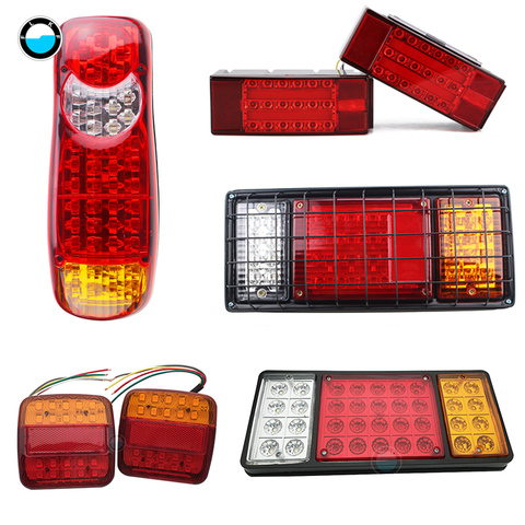 2 uds. LED para coche de luces traseras, resistentes al agua, 8, 19, 20, 26, 40 y 46, par de luces traseras para remolque de barco, 12V/24V ► Foto 1/6