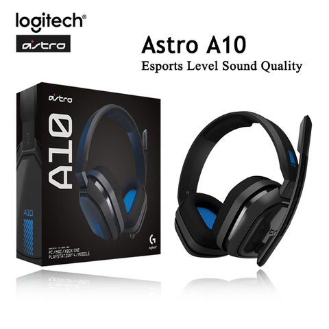 Logitech-auriculares con cable Astro A10, cascos con Sonido Envolvente Virtual 7,1, Esports, con micrófono, para videojuegos, PS4 y PC, CSGO, novedad ► Foto 1/6