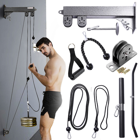 Máquina de polea de Cable para ejercicio, sistema de acoplamiento para ejercitar brazos, bíceps, tríceps, entrenamiento de fuerza, gimnasio en casa, conjunto de entrenamiento, novedad ► Foto 1/6