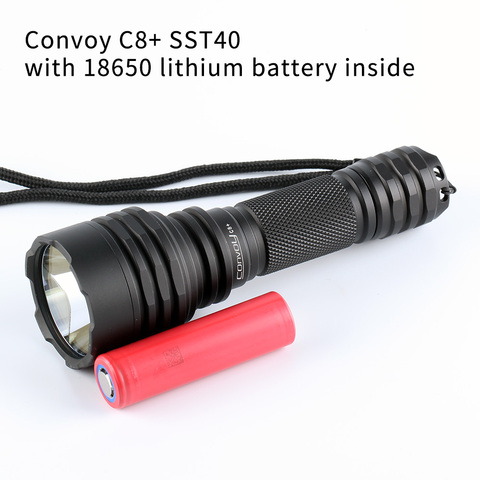 Negro Convoy C8 + con luminus sst40 de DTP de la Junta y ar de dentro con 1 Uds 18650 batería de litio ► Foto 1/6