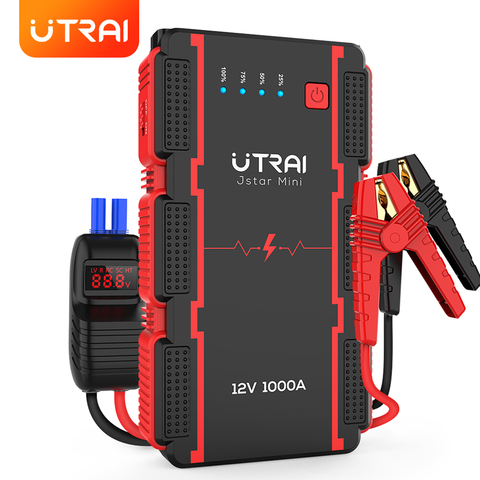 UTRAI salto de arranque 1000A 13000mAh arrancador de emergencia batería de coche automático de Mini banco de potencia 12V ► Foto 1/6