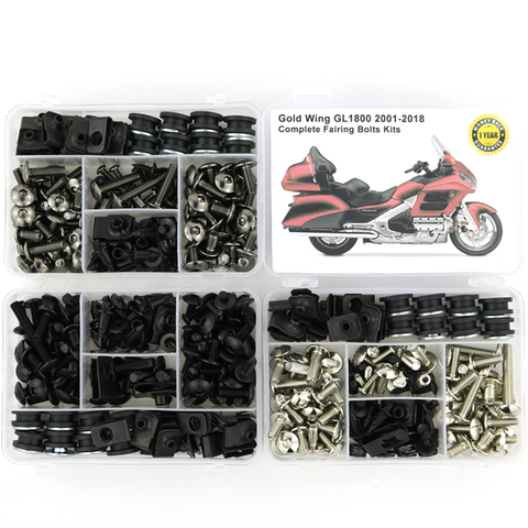 Apto para HONDA GL1800 GOLDWING 2001-2022 completo Kit de tornillos de carenado velocidad loco de la motocicleta lado que tornillos de acero ► Foto 1/6