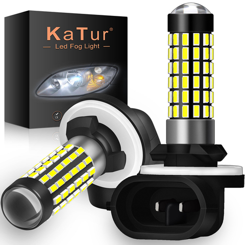 Katur-bombillas Led antiniebla para coches, luz de conducción antiniebla, luz de coche con luces, 881 K, blanco, H27W, H27, 2 uds., H27W/2, 6000 ► Foto 1/6