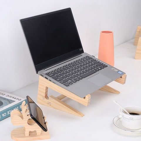 Soporte Universal de madera para portátil, soporte de refrigeración para Notebook, Macbook Pro, Air, IPad Pro, soporte de madera desmontable ► Foto 1/5