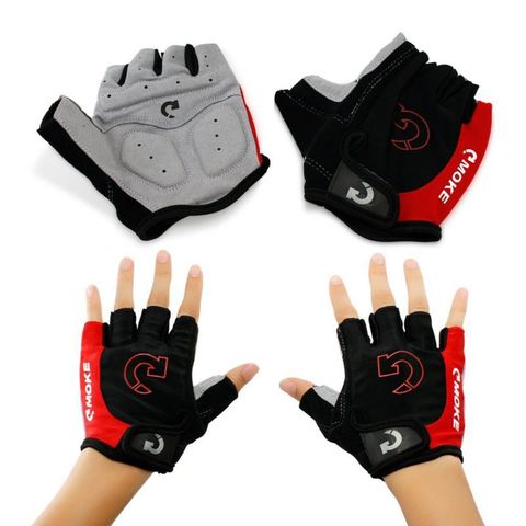 Guantes de medio dedo para ciclismo al aire libre, 3 colores, para hombre y mujer, Plantilla de Gel antideslizante para motocicleta, ciclismo de montaña o carretera ► Foto 1/6