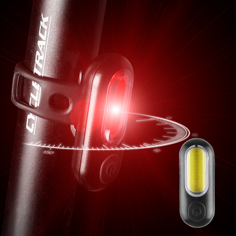 Luz Led trasera de bicicleta recargable vía USB, luces rojas, blancas y azules, accesorios de ciclismo, lámpara de luz trasera de advertencia para bicicletas ► Foto 1/6