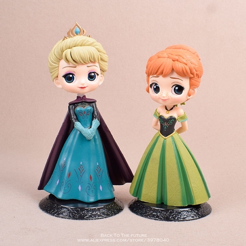 Mini figura DE ACCIÓN DE Frozen, Disney, Anna, Elsa, Princesa, 14cm, colección de Anime, modelo de juguete para niños, regalo ► Foto 1/5