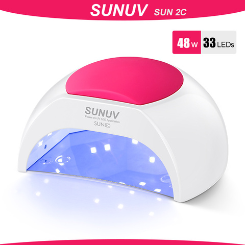 SUN2C-Lámpara LED para manicura, secador de uñas de 48W, lámpara UV para curado de esmalte de uñas de Gel UV con pantalla LCD con sensor de movimiento ► Foto 1/6