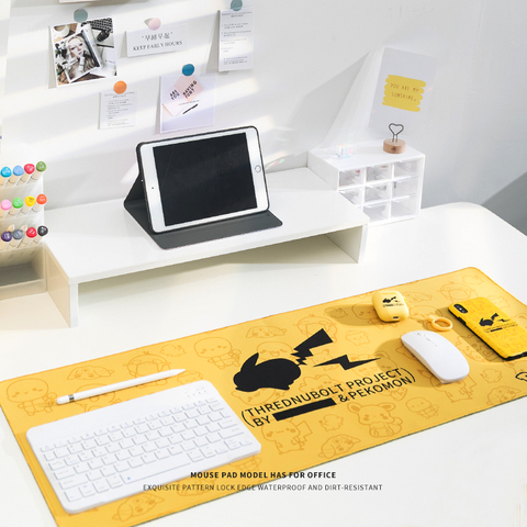 KASHCY-alfombrilla de ratón grande para Gaming, alfombra de ratón grande amarilla XXL para ordenador portátil, teclado de escritorio ► Foto 1/5