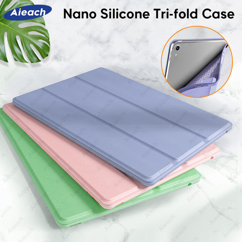 Funda de silicona de cuero PU para iPad Air 4, 3, 2, 1, Mini, 5, 11, 9,7, 6. ª, 5. ª, 10,2, 7. ª generación ► Foto 1/6