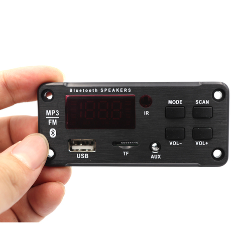 Decodificador de MP3 para coche, tarjeta de Audio con Bluetooth 5,0, CC de 12V, fuente de alimentación USB, WMA WAV FLAC APE, formato TF, Radio FM, reproductor MP3, Control remoto ► Foto 1/4