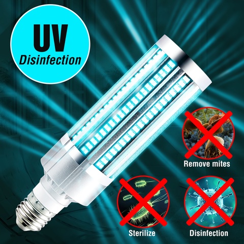 Lámpara esterilizadora de luz LED UV E27, 220V, UVC, 15W, 20W, 60W, germicida, luz ultravioleta E26, 110V ► Foto 1/6