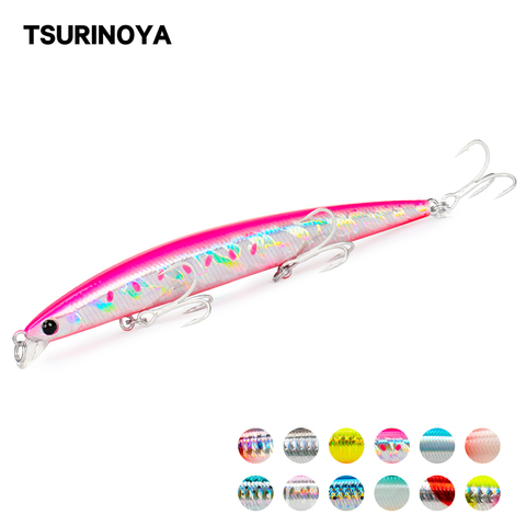 TSURINOYA pececillo flotante pesca DW72 125mm 14,3g superficial rango de agua salada Jerkbait Wobblers cebo mar bajo atraer Swimbait ► Foto 1/6