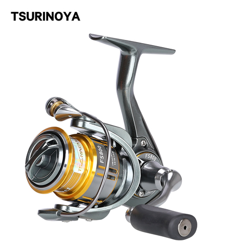 TSURINOYA-carrete de pesca FS 800, 1000, 2000, 3000, relación 5,2: 1, 9 + 1BB, trucha de agua dulce, señuelo giratorio de pesca de alta calidad ► Foto 1/6