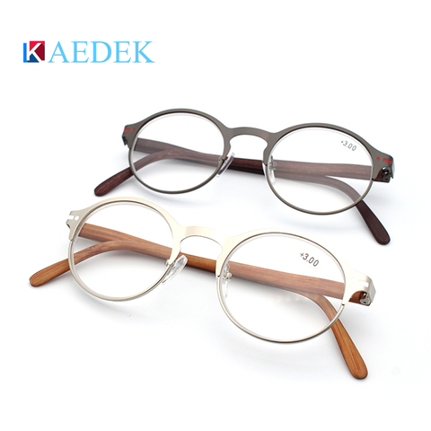 Gafas de lectura KAEDEK Seemfly de grano de madera para hombres y mujeres, gafas presbiópicas multifocales progresivas, gafas de visión de lejos ► Foto 1/6