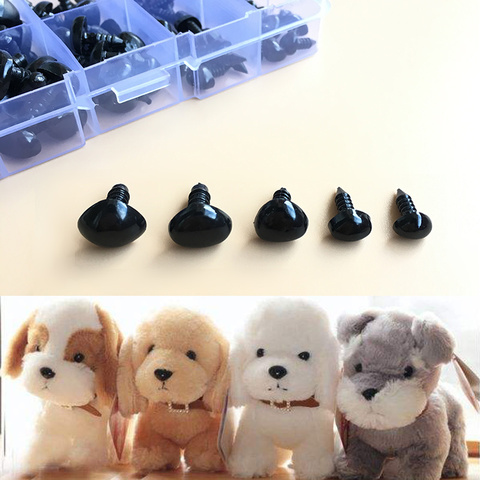 100 unids/caja/8/9/11/13 5/15mm Mini negro de seguridad de plástico triángulo nariz para la muñeca de juguete de perro de peluche animales de peluche muñecas Accesorios ► Foto 1/6