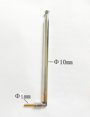 Antena aérea telescópica superlarga, repuesto de 120cm de longitud, 10 secciones, para Radio AM, FM, TV, novedad ► Foto 1/4