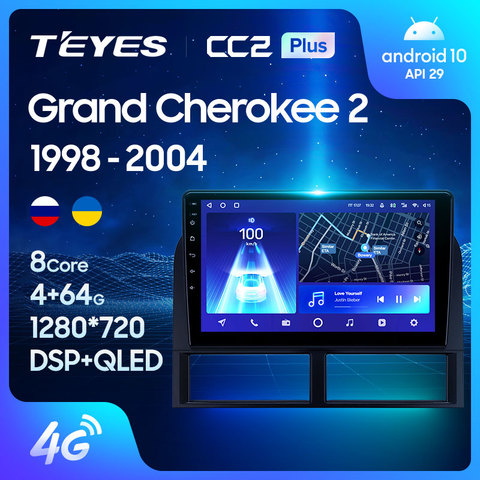 TEYES CC2L CC2 Plus para Jeep Grand Cherokee II WJ 1998 - 2004 auto Radio Multimedia reproductor de Video GPS de navegación Android No 2din 2 din dvd ► Foto 1/6