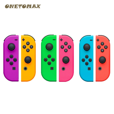 Funda de mando para Nintendo Switch NS JoyCon Joy Con, carcasa de mando para Switch, color verde, morado, amarillo y rosa, 1 par ► Foto 1/1