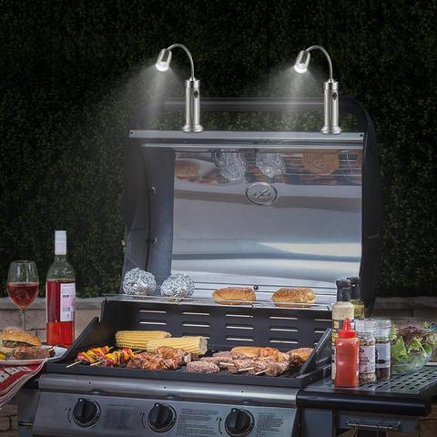 Luz Led magnética para barbacoa, 2 uds., con rejilla ajustable, 360 grados, Flexible, cuello de cisne, lámpara de escritorio para fiesta, oficina, exterior, barbacoa de interior ► Foto 1/6