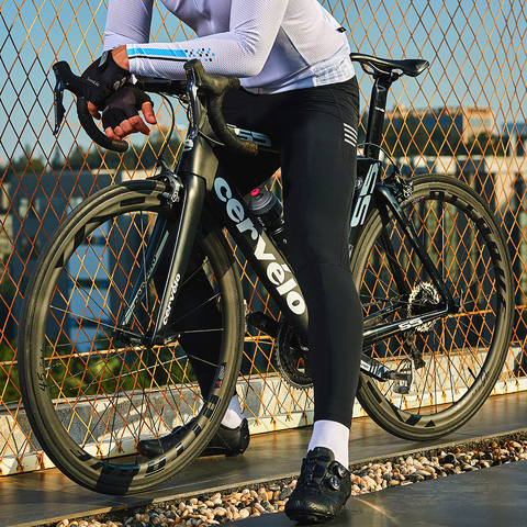 Pantalones largos de ciclismo para hombre Santic con pantalones acolchados Coolmax pantalones MTB pantalones a prueba de grilletes K9MD092 ► Foto 1/6