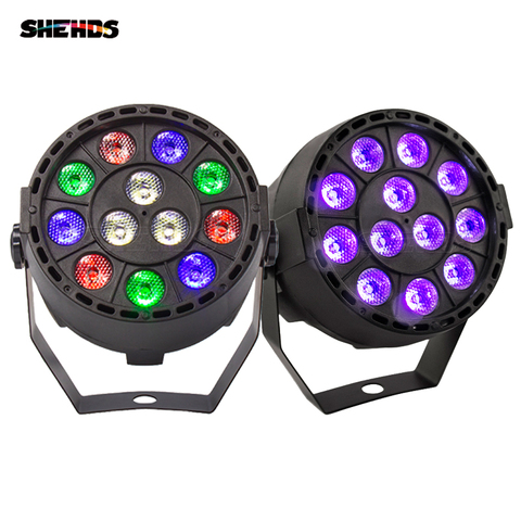 Luz Led plana RGBW de 4 colores para escenario, iluminación para Club DE Fiesta de DJ, discoteca, 8 canales, DMX 512, maestro/Save, 2 unidades, 12x3W ► Foto 1/6