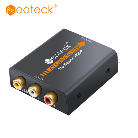 Neoteck AV CVBS 3RCA a HDMI compatible con compuesto de convertidor escalador 1080P Cable adaptador caja para Monito L/R Video compatible con NTSC y PAL ► Foto 1/6