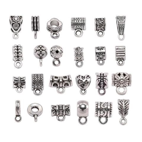 20 Uds espaciador perlas colgante Clips encanto fianza cuentas pendientes broches conectores para DIY pulsera collar de fabricación de joyas accesorio ► Foto 1/6