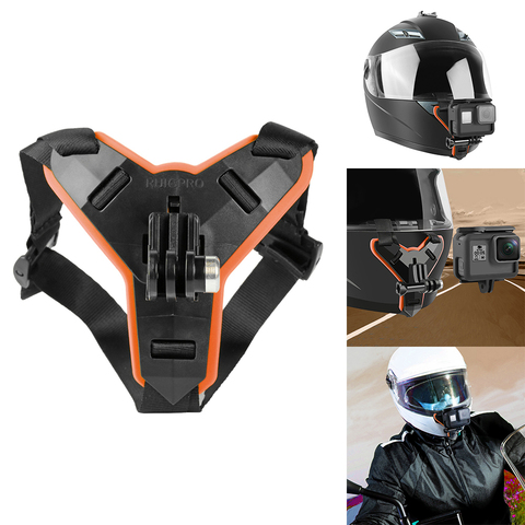 Correa de barbilla para casco de motocicleta, soporte de montaje para GoPro Hero 9 8 7 5 OSMO Action Xiaomi Yi, accesorios para Cámara de Acción ► Foto 1/6