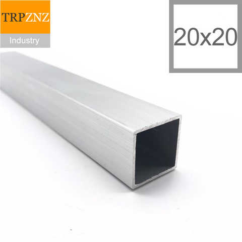 Perfil de tubo cuadrado de aleación de aluminio, espesor de 1mm,2mm,3mm, material de partición decorativa, 20x20mm ► Foto 1/5