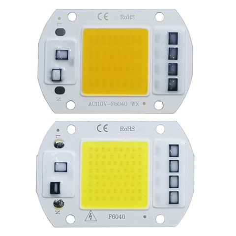 Chip LED AC 220V 240V 10W 20W 30W 50W COB lámpara LED en Chip No necesita controlador para el reflector de la luz de inundación al aire libre de la iluminación ► Foto 1/5