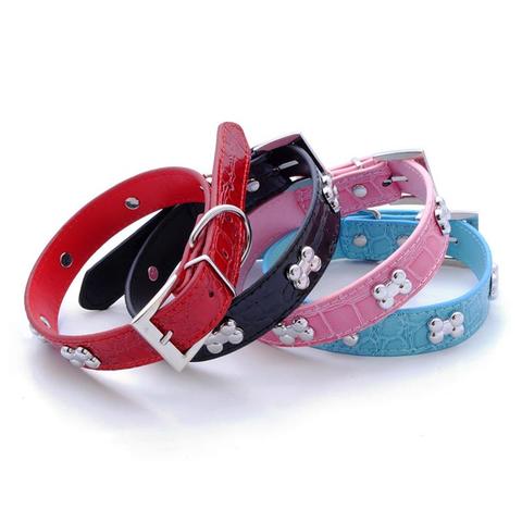 Transer-Collar de piel sintética de cocodrilo para mascotas, accesorio para perros pequeños y medianos ► Foto 1/6