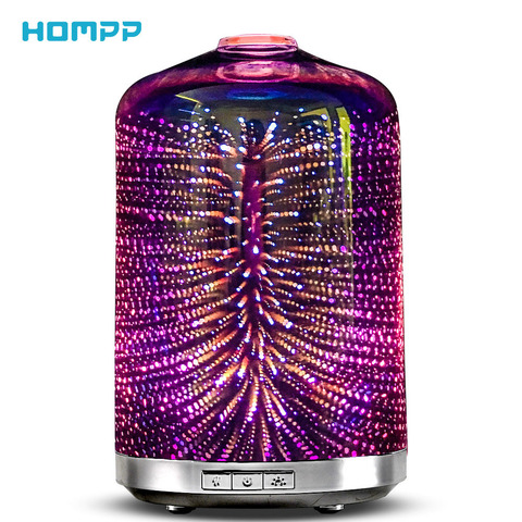 Difusor de aceite esencial de cristal LED de fuegos artificiales, aromaterapia eléctrica, luz nocturna, adornos de Navidad, lámpara de mesa, Hotel, SPA, regalo, 3D ► Foto 1/6