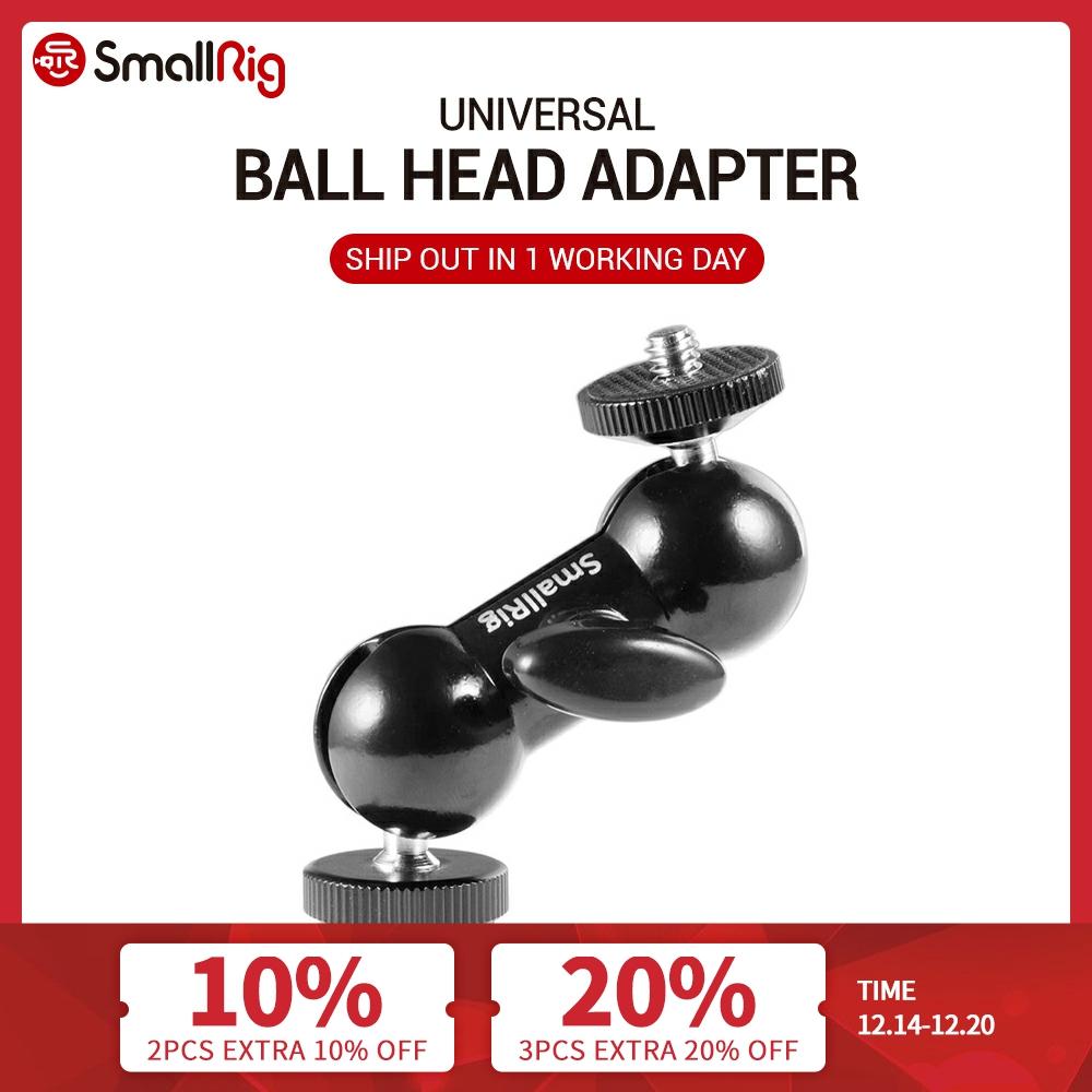 SmallRig bola cabeza V1 Multi-función de doble cabeza de bola con zapato de montaje y 1/4 