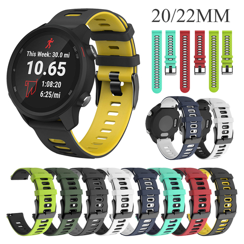 Correa deportiva de silicona suave de 20mm y 22mm para Xiaomi LS05, pulsera para HUAWEI WATCH GT 2, banda de reloj para Garmin Forerunner245 ► Foto 1/6