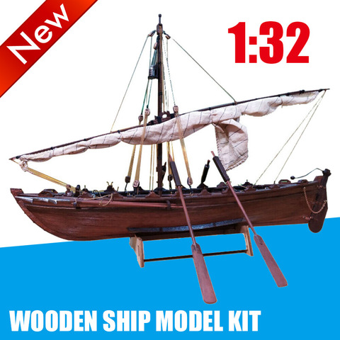 Kit de modelo de barco de madera, escala 1:32, barco de caza al por mayor, modelo de construcción, montaje artesanal ► Foto 1/6