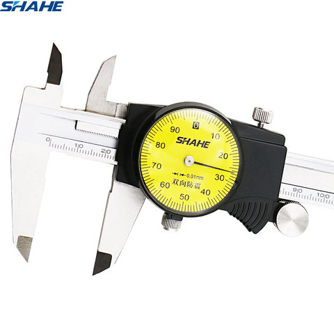 Shahe-calibrador métrico de 0-150mm, herramienta de medición, Dial vernier, calibrador Vernier a prueba de golpes, 0,01mm ► Foto 1/6