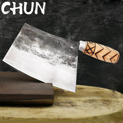 CHUN-cuchillo de cocina de 1CM, hoja de corte de hueso forjado, fácil de cortar, cuchilla de alta dureza, cortador de cocina, hueso grande ► Foto 1/6