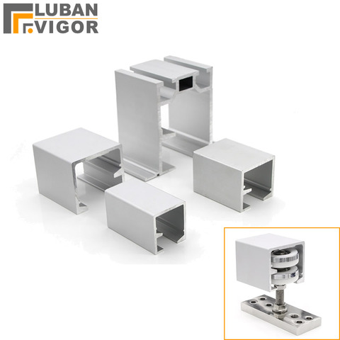 Productos personalizados, carril de aleación de aluminio para puerta plegable, silencioso, para puerta de madera, puerta de vidrio, pista de puerta corredera, 80kg, rodamiento alto ► Foto 1/5