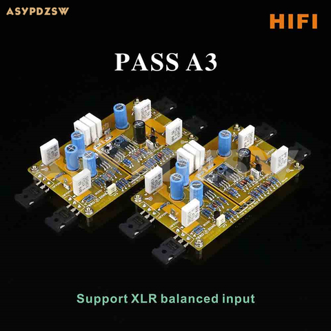 AMPLIFICADOR DE POTENCIA HIFI PASS A3 de un solo extremo, Clase A, 30W + 30W, compatible con PCB de entrada XLR/Kit de bricolaje/tablero terminado ► Foto 1/6