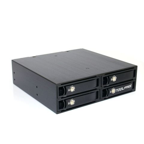 Caja de almacenamiento para disco duro, caja de almacenamiento con marco HDD, 6G, 12G, SATA, 6Gbps/MiniSAS, 4x2,5 pulgadas, sin herramientas ► Foto 1/6