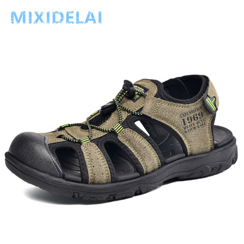 Sandalias informales de suela plana transpirables para hombre, zapatos de playa cómodos, suaves para caminar, senderismo, atléticos, para verano, 2022 ► Foto 1/6