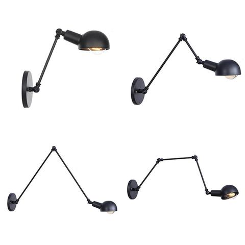 Loft Industrial ajustable largo lámpara de pared con brazo oscilante accesorio Vintage Edison bombilla wandlamp lamparas de pared luces de lampen lámpara ► Foto 1/6