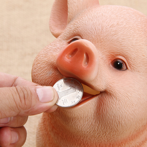 Hucha de cerdo para niños, artículos para el hogar, cajas de dinero de dibujos animados en forma de cerdo, regalo de cumpleaños, caja de almacenamiento de monedas ► Foto 1/5