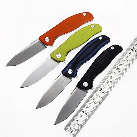 Mini cuchillo plegable abatible de oso 8Cr13Mov G10, Mango para exteriores, Camping, pesca, supervivencia, portátil, cuchillos de fruta de bolsillo, herramienta EDC ► Foto 1/6