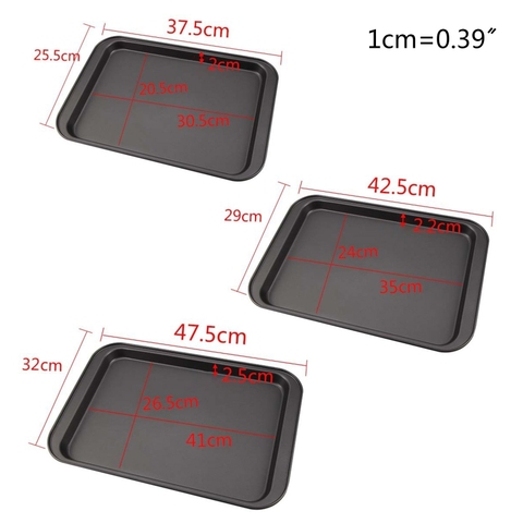 Bandeja de placa rectangular de acero al carbono, utensilio antiadherente para hornear Pizza, molde para pasteles ► Foto 1/6